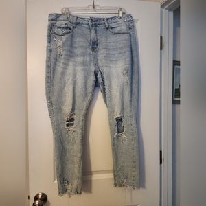 !it jeans size 16, light wash, high waist
